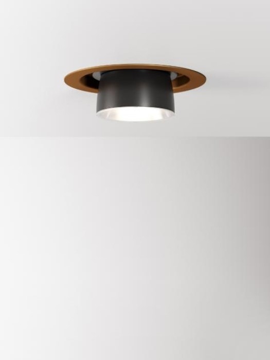 Claque downlight in bronze by Fabbian from Gineico Lighting