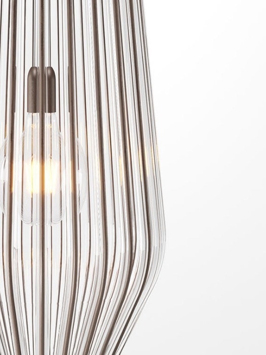 wire frame glass pendant light_Saya_Fabbian_from Gineico Lighting