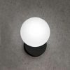 round wall light with black base - gineico lighting - marchetti
