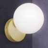 round wall light with gold base - gineico lighting - marchetti