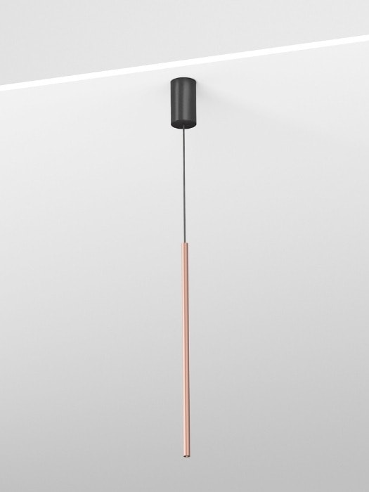 The Tube in rose gold - buzzi - gineico lighting