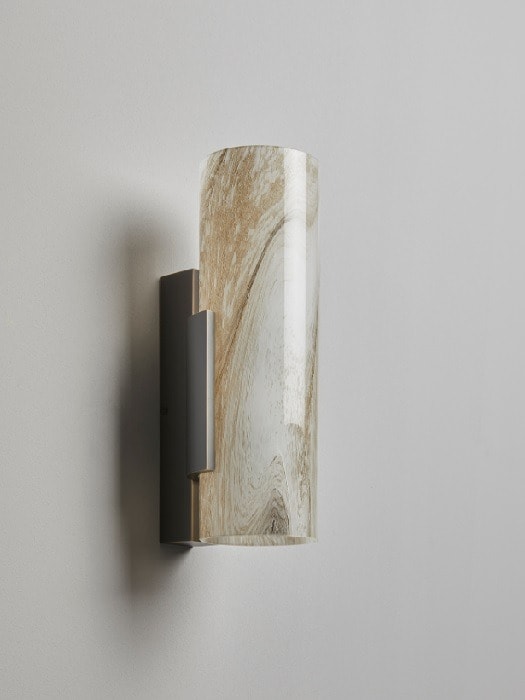 Gineico-Lighting-VeniceM-2020-Unique Wall-Dark Burnished Brass-Amber Alabaster-Off