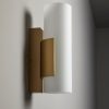 Gineico-Lighting-VeniceM-2020-Unique Wall-Light Burnished Brass-Satin White