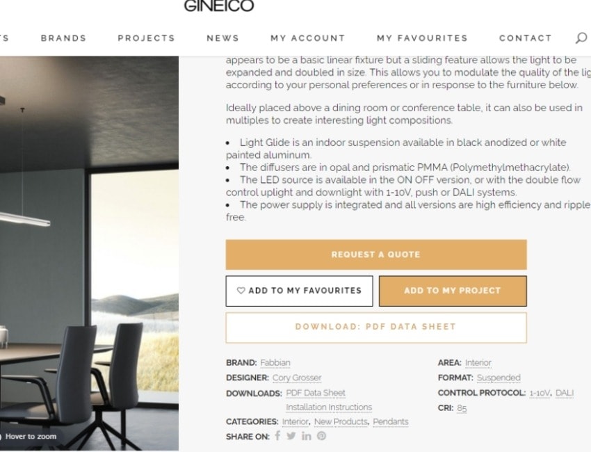 Gineico Lighting - How to use Schedule and Quoting Tools